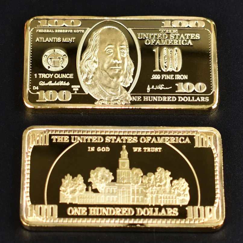 USA Dollar Gold Bars Souvenir Gifts
