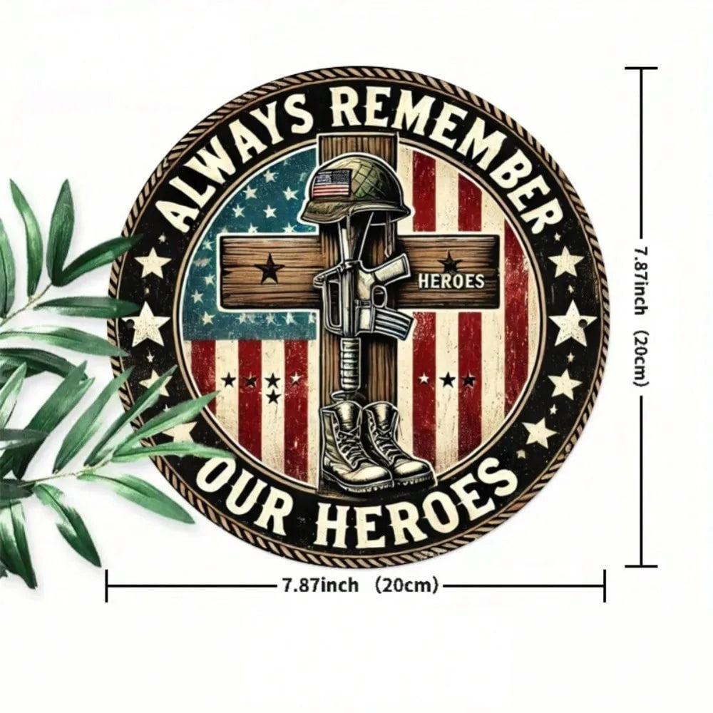 USA Patriotic 'Army' Metal Wall Art