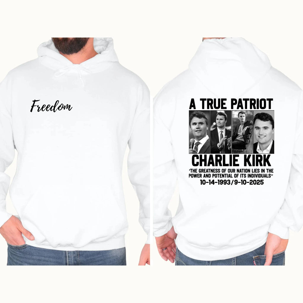 Memorial Freedom Hoodies For Charlie Kirk